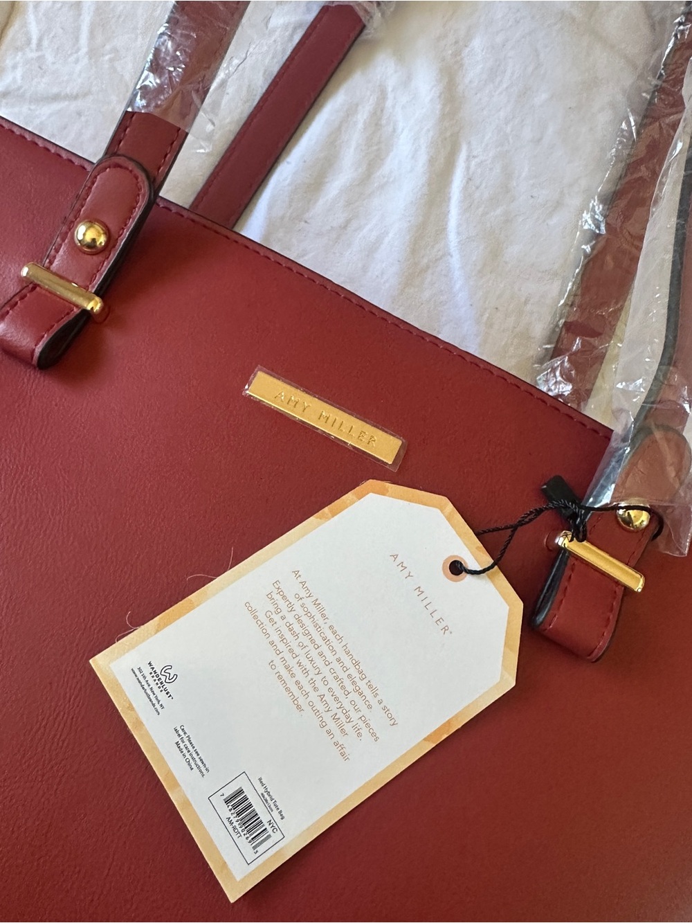 Amy Miller Classic Red Tote Bag by - Picture 5 of 5